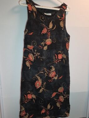 ⭐ L'Amadei Women's Floral Dress Size 14 Sleeveless Casual Summer Midi